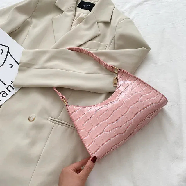 Tilly | Glittering Crocodile-Print Crossbody Bag