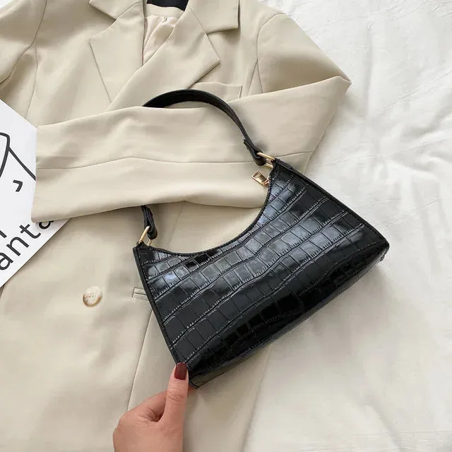 Tilly | Glittering Crocodile-Print Crossbody Bag
