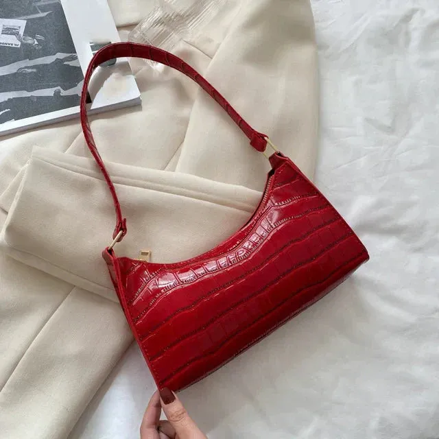 Tilly | Glittering Crocodile-Print Crossbody Bag