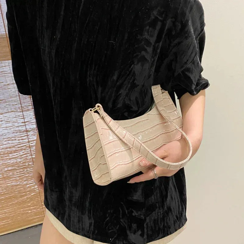 Tilly | Glittering Crocodile-Print Crossbody Bag