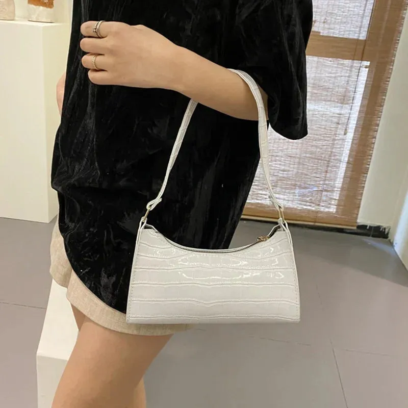 Tilly | Glittering Crocodile-Print Crossbody Bag