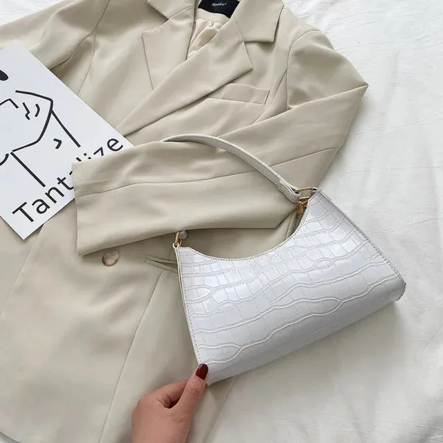 Tilly | Glittering Crocodile-Print Crossbody Bag