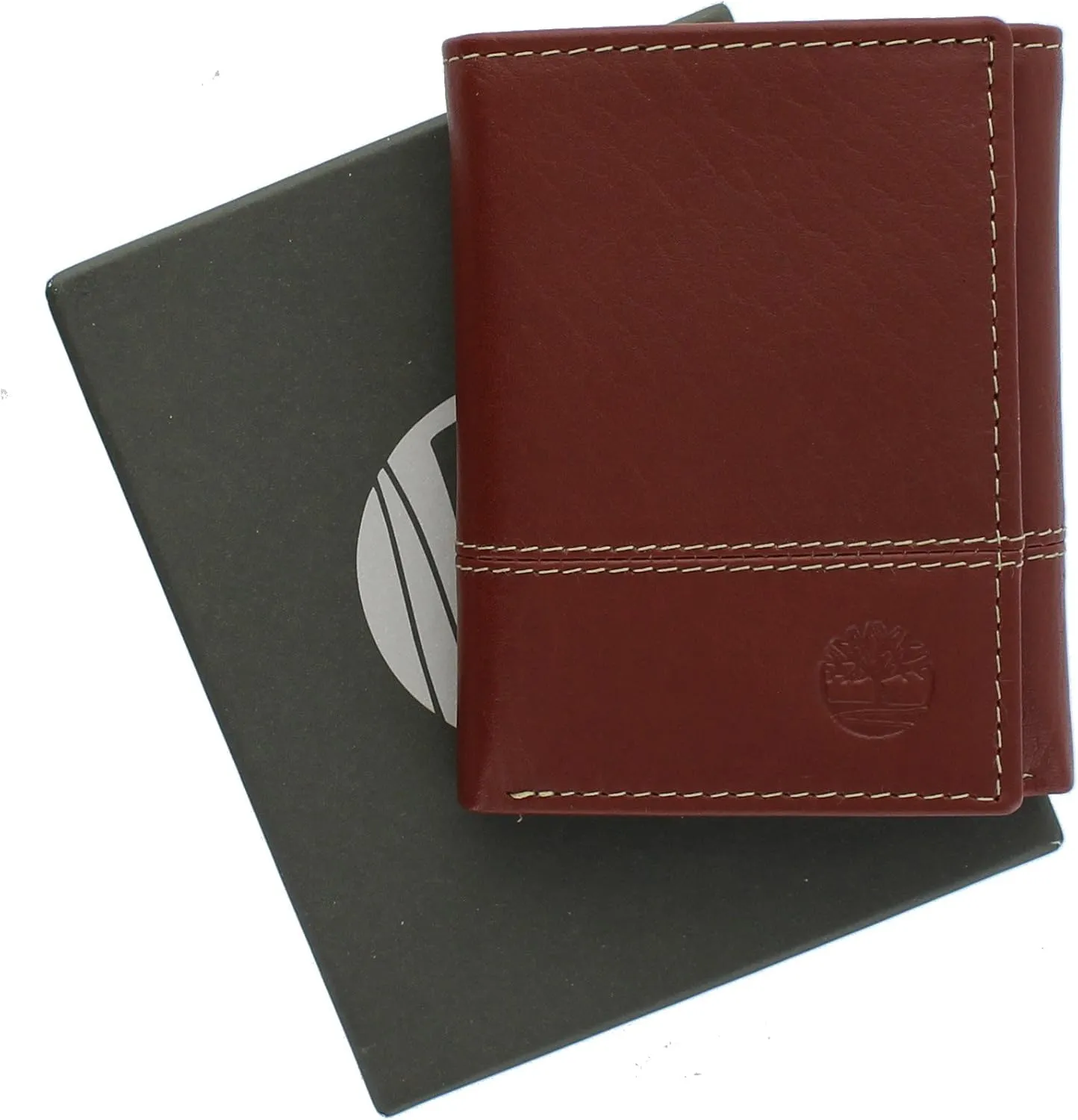 Timberland Men's Genuine Leather Rfid Blocking Trifold Wallet, Cognac, One Size