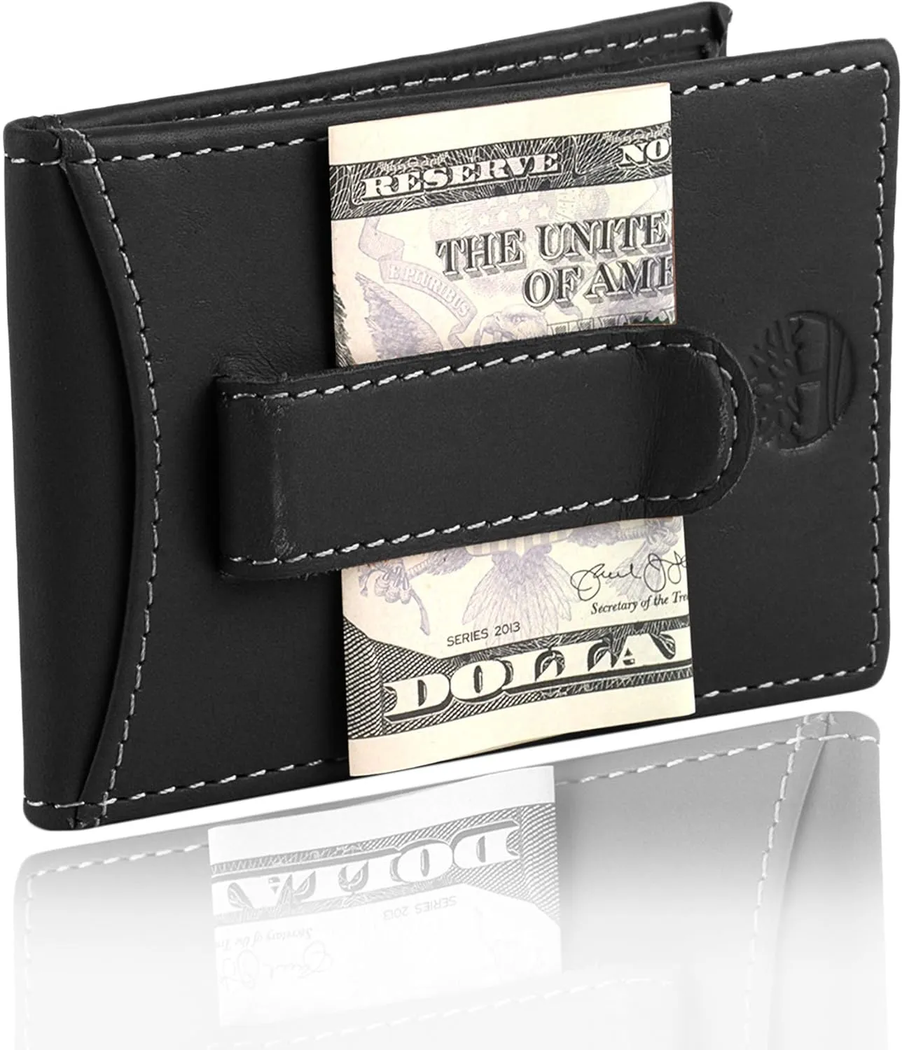 Timberland Men's Slim Leather Front Pocket Credit Card Holder Wallet