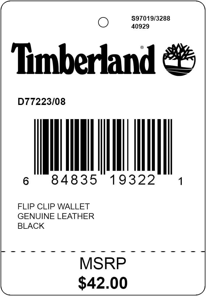 Timberland Men's Slim Leather Front Pocket Credit Card Holder Wallet