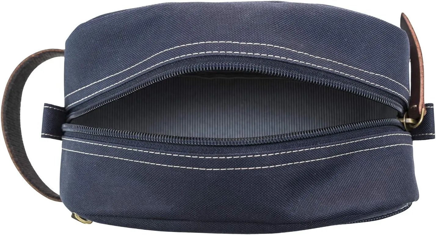 Timberland Men's Toiletry Bag Canvas Travel Kit Organizer, Navy, One Size