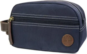 Timberland Men's Toiletry Bag Canvas Travel Kit Organizer, Navy, One Size
