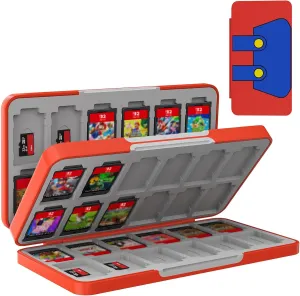 TiMOVO Game Card Case for Nintendo Switch OLED 2021/Switch/Switch lite, Game Holder Cartridge Case for Switch Game Cards and SD Cards, Compact & Portable Game Storage Case Box