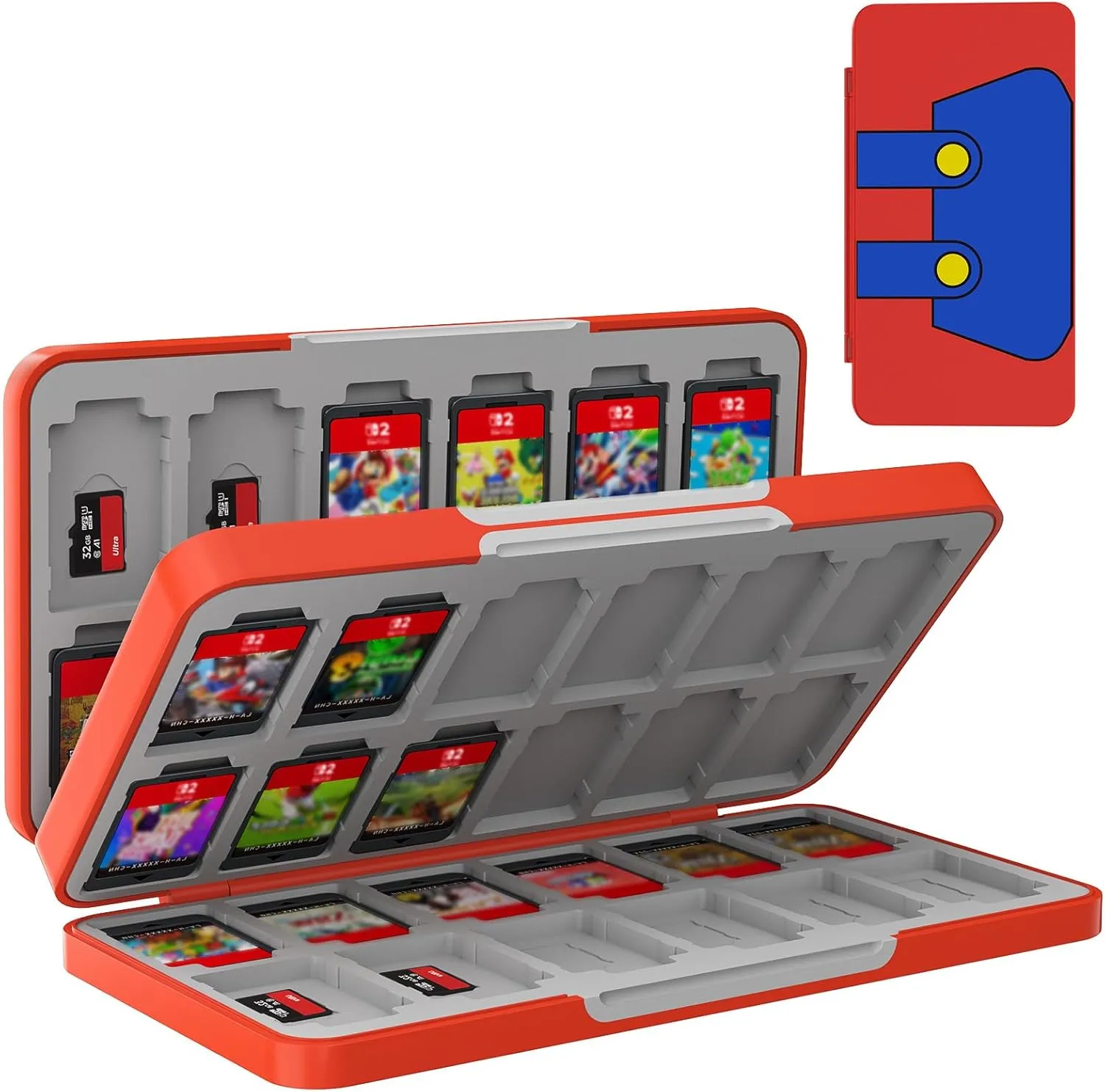 TiMOVO Game Card Case for Nintendo Switch OLED 2021/Switch/Switch lite, Game Holder Cartridge Case for Switch Game Cards and SD Cards, Compact & Portable Game Storage Case Box