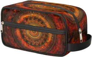Toiletry Bag for Men Dark Circular Travel Toiletry Organizer Traveling Dopp Kit Shaving Bag with Large Capacity for Toiletries Accessories