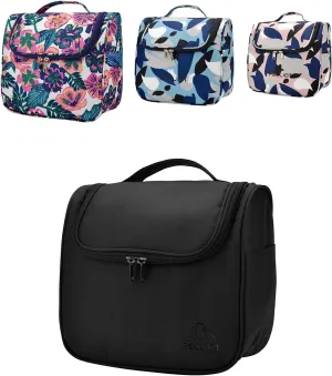 Toiletry Bag for Men Women Portable Hanging Travel Bag Water Repellent Toiletries Organizer Black