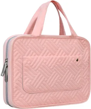 Toiletry Bag for Women and Men, Large Capacity Water-Resistant Travel Makeup Bag with Hanging Hook, 4 Compartments Cosmetic Organizer for Accessories, Shampoo, Full Sized Container, Toiletries