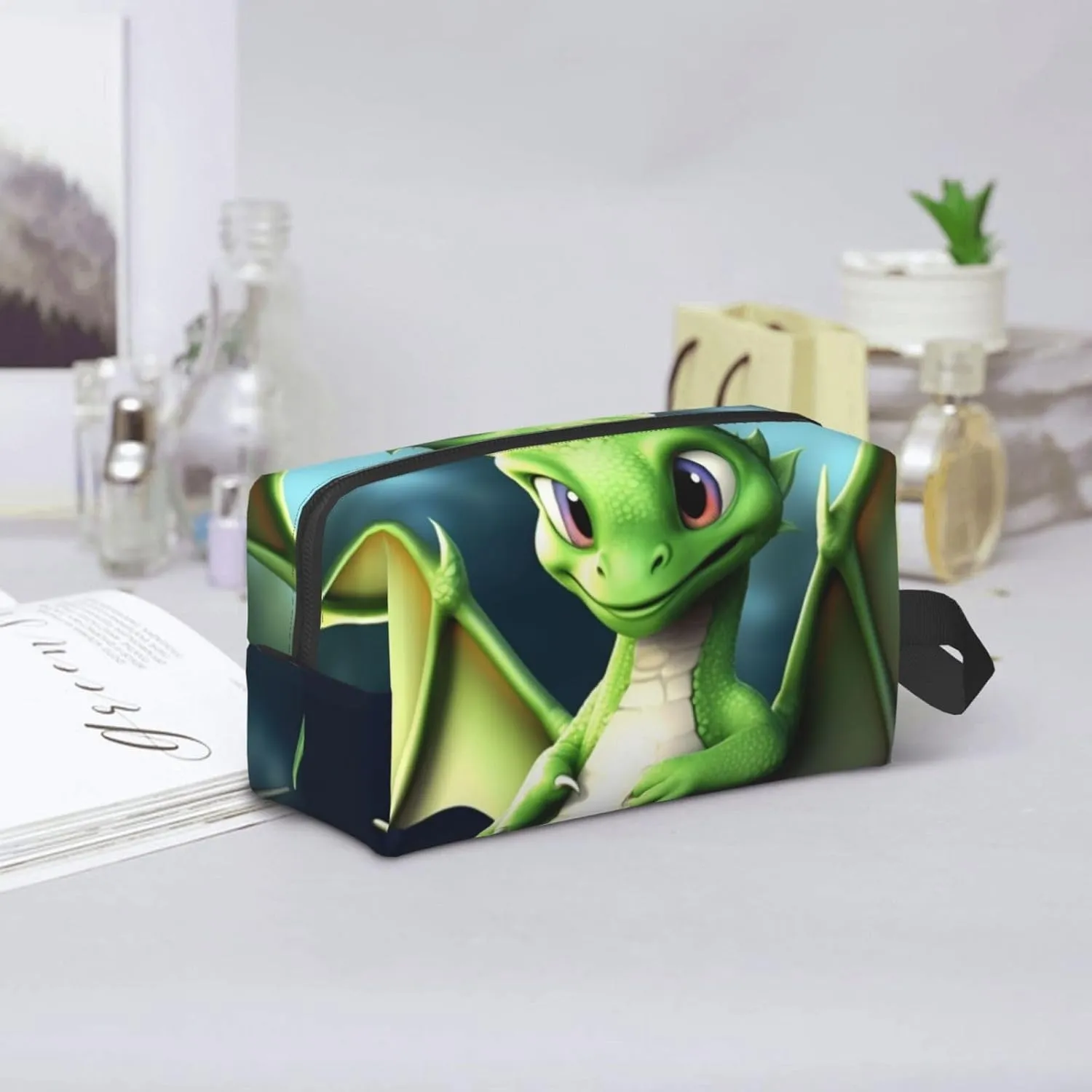 Toiletry Bag for Women Men Dopp Kit Travel Makeup Bag Make Up Organizers Cosmetic Bag Dragon Cute Hanging Toiletry Bag Shaving Bag with Large Capacity for Travel