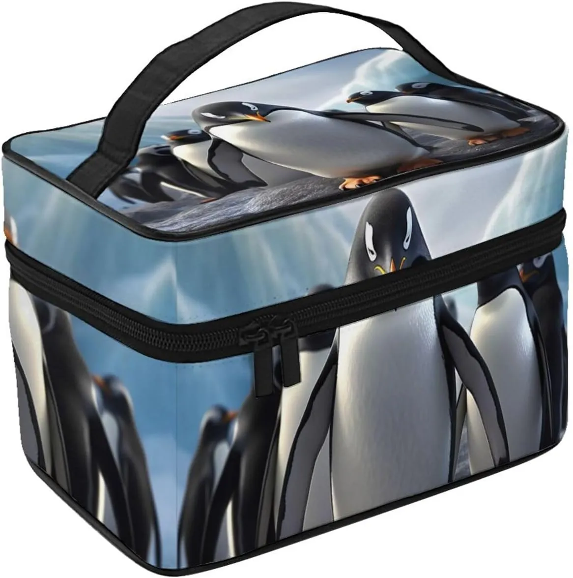 Toiletry Bag for Women Men Dopp Kit Travel Makeup Bag Make Up Organizers Cosmetic Bag Funny Penguins Hanging Toiletry Bag Shaving Bag with Large Capacity for Travel