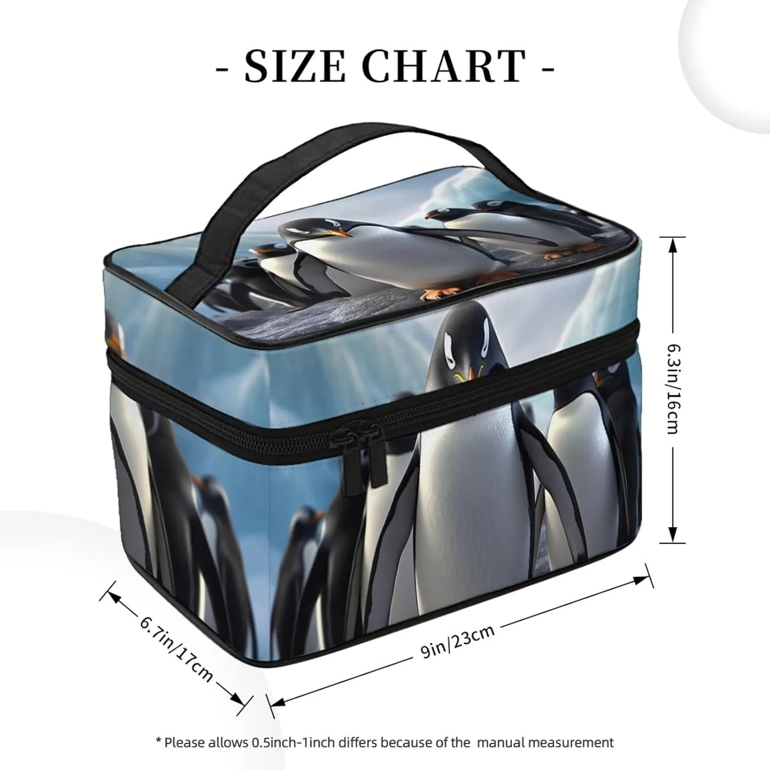 Toiletry Bag for Women Men Dopp Kit Travel Makeup Bag Make Up Organizers Cosmetic Bag Funny Penguins Hanging Toiletry Bag Shaving Bag with Large Capacity for Travel