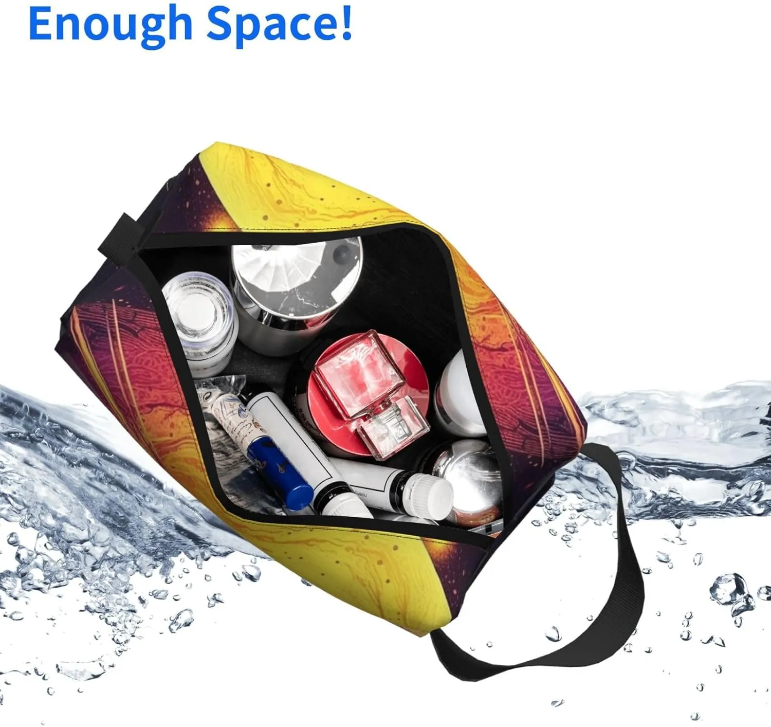 Toiletry Bag for Women Men Dopp Kit Travel Makeup Bag Make Up Organizers Cosmetic Bag Outer Space Planets Hanging Toiletry Bag Shaving Bag with Large Capacity for Travel