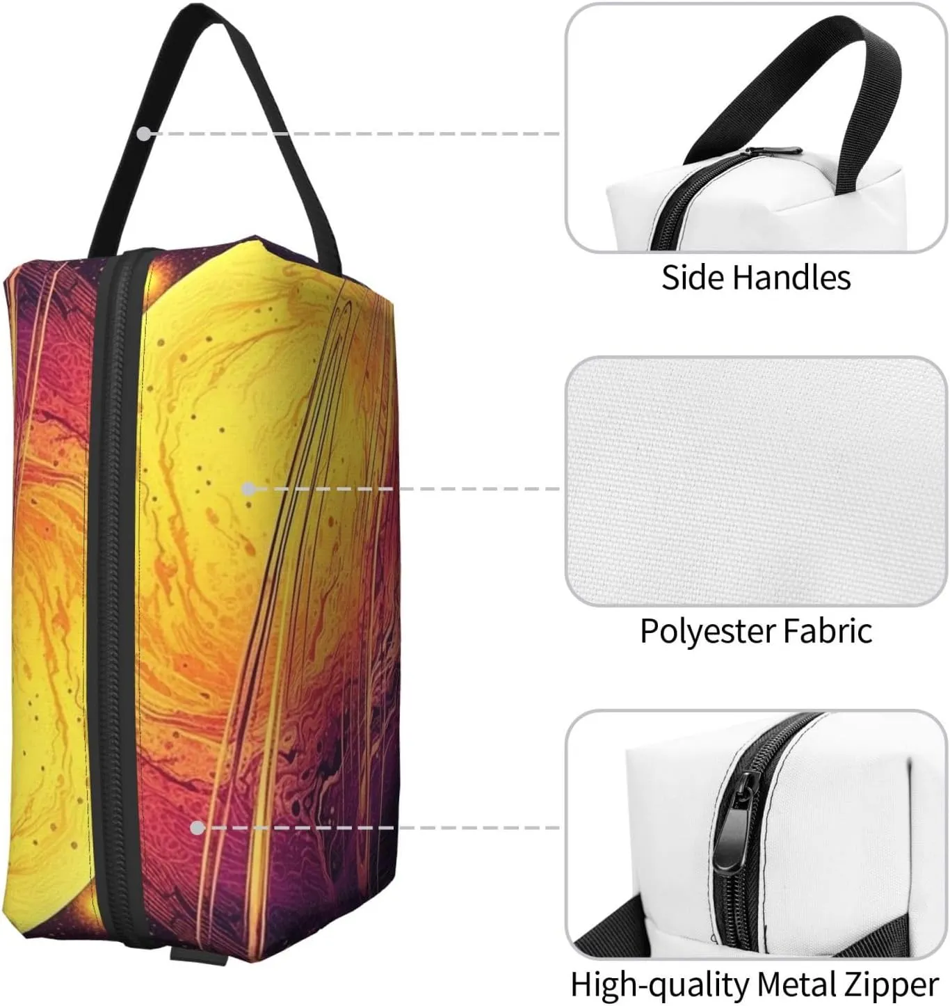Toiletry Bag for Women Men Dopp Kit Travel Makeup Bag Make Up Organizers Cosmetic Bag Outer Space Planets Hanging Toiletry Bag Shaving Bag with Large Capacity for Travel