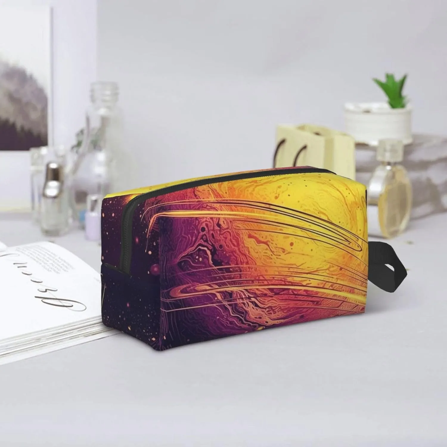 Toiletry Bag for Women Men Dopp Kit Travel Makeup Bag Make Up Organizers Cosmetic Bag Outer Space Planets Hanging Toiletry Bag Shaving Bag with Large Capacity for Travel