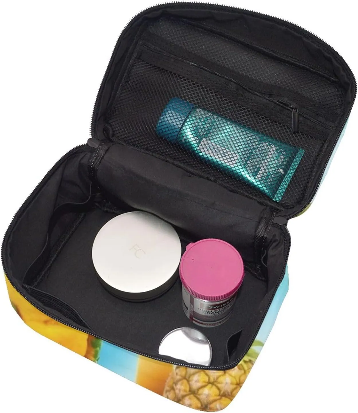 Toiletry Bag for Women Men Dopp Kit Travel Makeup Bag Make Up Organizers Cosmetic Bag Summer Parrot Pineapple Birds Hanging Toiletry Bag Shaving Bag with Large Capacity for Travel