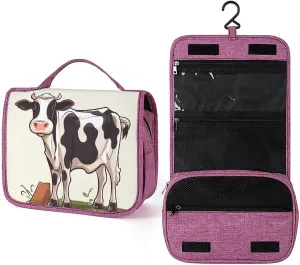 Toiletry Bags, Dairy Cow Print Toiletry Bags,travel Makeup Bag with Hanging Hook Suitable for Toiletries,travel Essentials, style