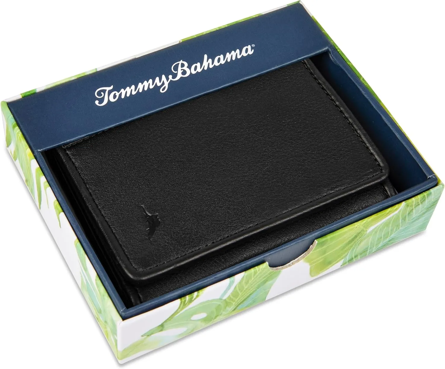 Tommy Bahama Men's Compact Trifold Leather Wallet