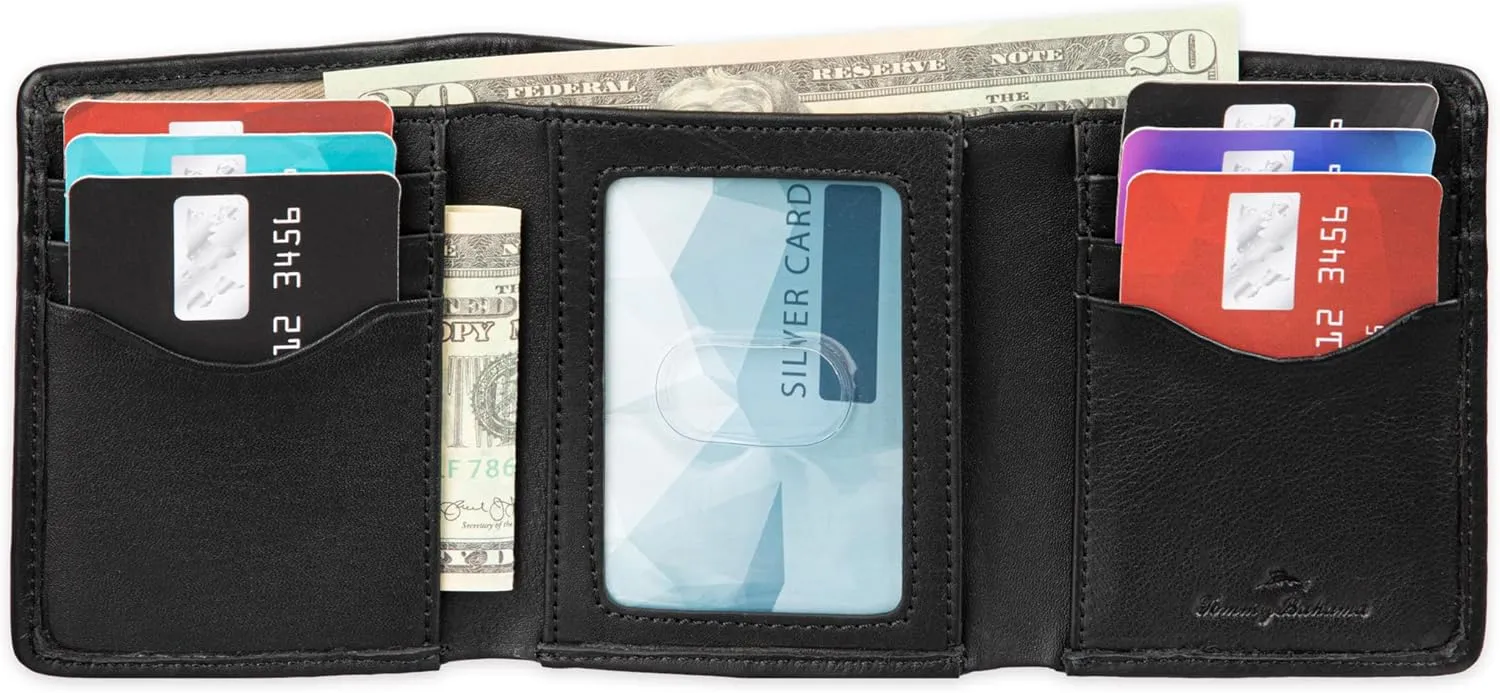 Tommy Bahama Men's Compact Trifold Leather Wallet