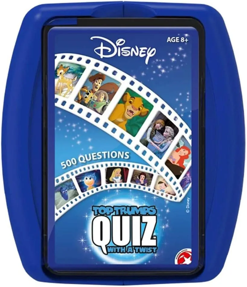 Top Trumps Disney Classic Quiz Game, 500 Questions to Test Your Knowledge and Memory on Frozen, Bambi, Encanto and Ralph Breaks The Internet, Educational Gift for Ages 6 Plus