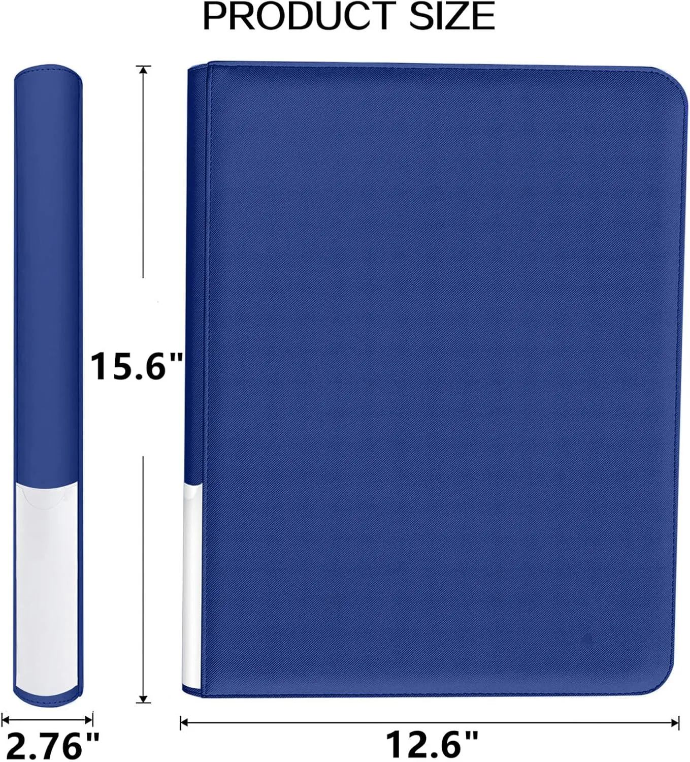 Toploader Binder,9-Pocket Double Sided Top Loader Binder,Holds 360 Cards in 3"x4" Toploaders,PU Leather Card Binder Abulm for Toploader Trading,Sports,and Gaming Cards (Blue)