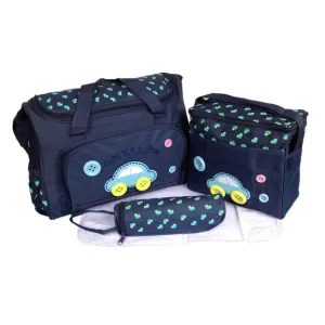 TOYANDONA Diaper Bag Backpack 4-in-1 Kit Bag Changing Pad Large Capacity Mummy Handbag Waterproof Oxford Fabric Dark Blue