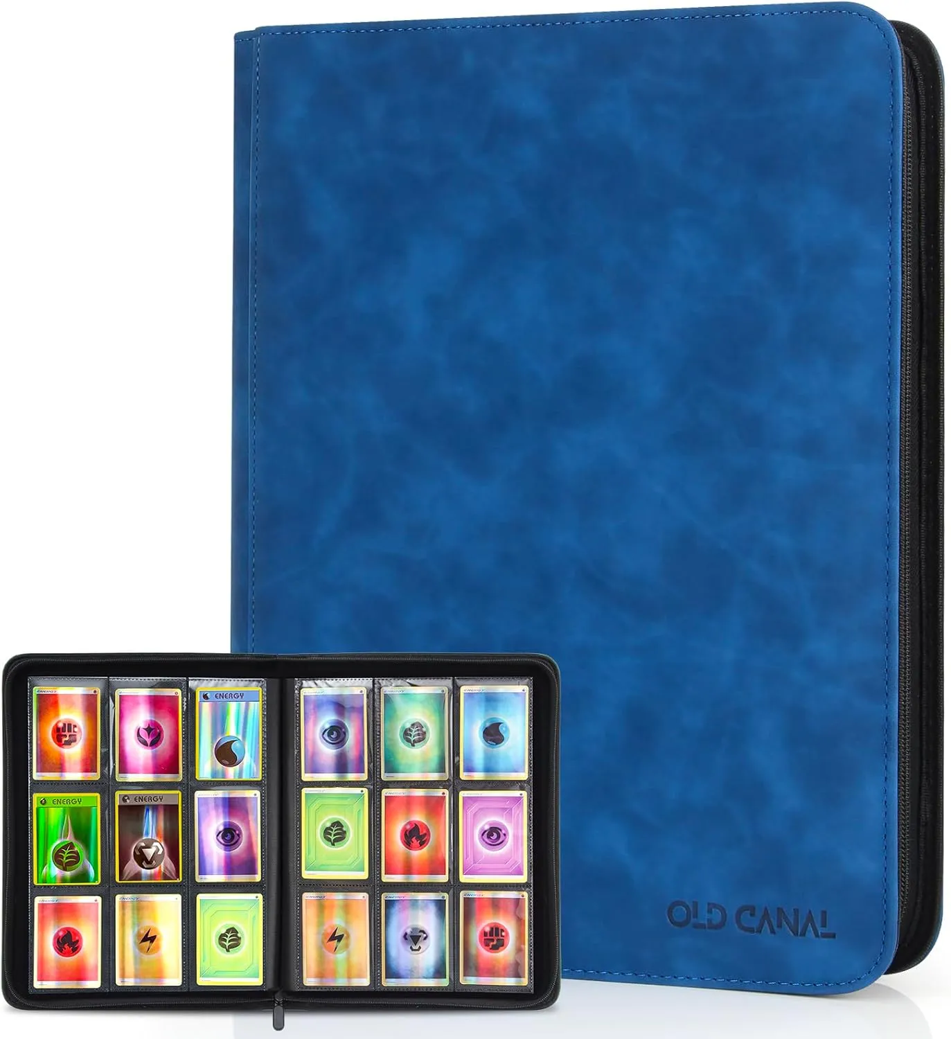 Trading Card Binder, 9 Pocket Card Album Folder Hold Up to 540 Cards, Premium and Durable Zipper Binder, Cards Holder Album for MTG, TCG, Baseball Cards, Football Cards (Sapphire Blue)