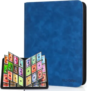 Trading Card Binder, 9 Pocket Card Album Folder Hold Up to 540 Cards, Premium and Durable Zipper Binder, Cards Holder Album for MTG, TCG, Baseball Cards, Football Cards (Sapphire Blue)