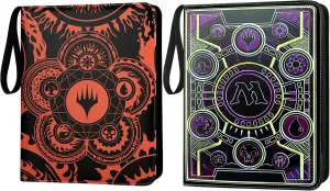 Trading Card Binder,9-Pocket Binder for Trading Cards Holds 720 Cards,Premium Collector Card Album for Standard Cards,Card Collection Folder for MTG,TCG,Yugioh,Game Cards(2 pack)