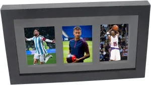 Trading Card Display Frame, Sports Card Display Box Wall Mount Baseball Card Display Case Card Holder for 3 Standard Cards Display for Basketball Football Hockey MTG, Clear Card Holder Not Included