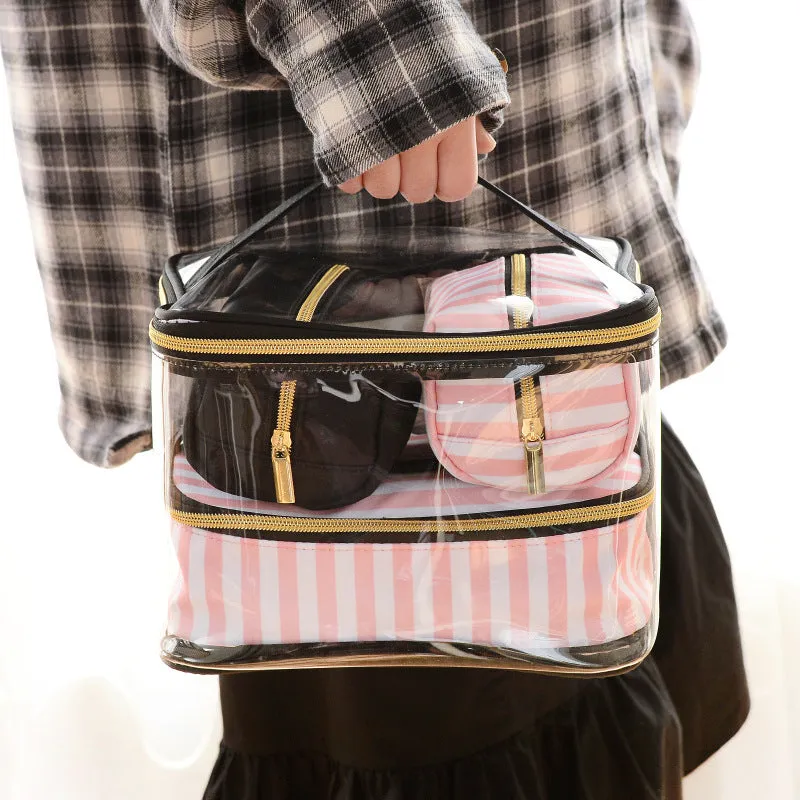 Transparent PVC Toiletry Bag Set