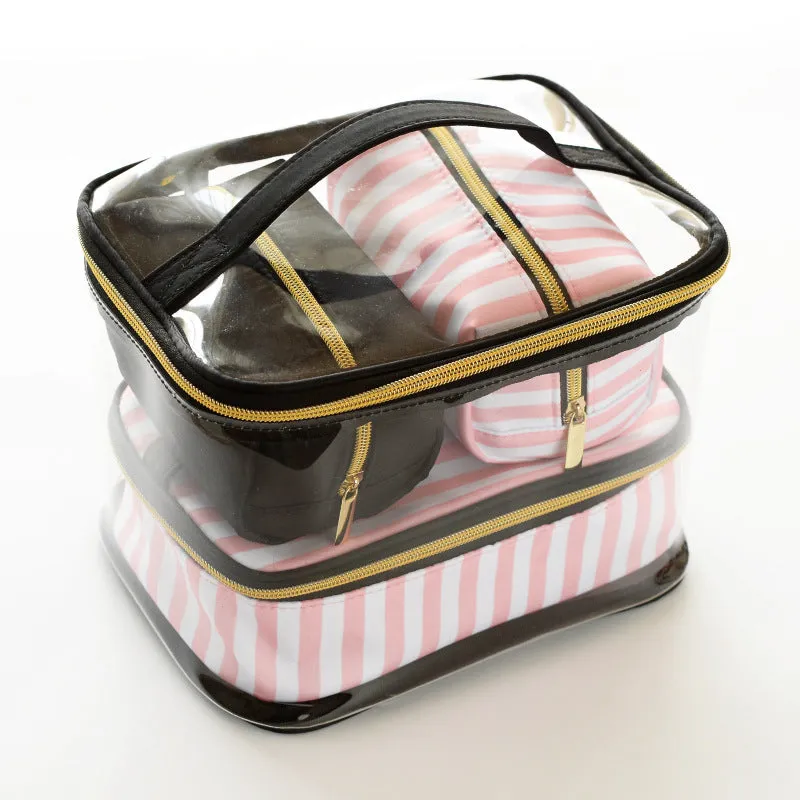 Transparent PVC Toiletry Bag Set