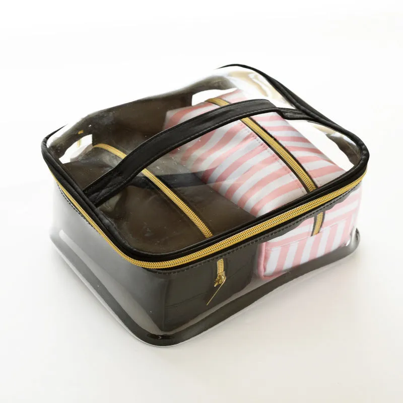Transparent PVC Toiletry Bag Set