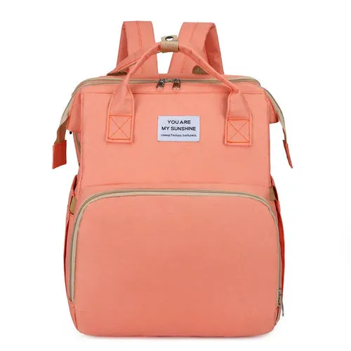 Travel Diaper Bag with Foldable Changing Station and Insulated Pocket for Parents on the Go