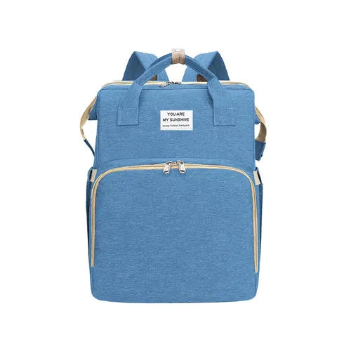 Travel Diaper Bag with Foldable Changing Station and Insulated Pocket for Parents on the Go