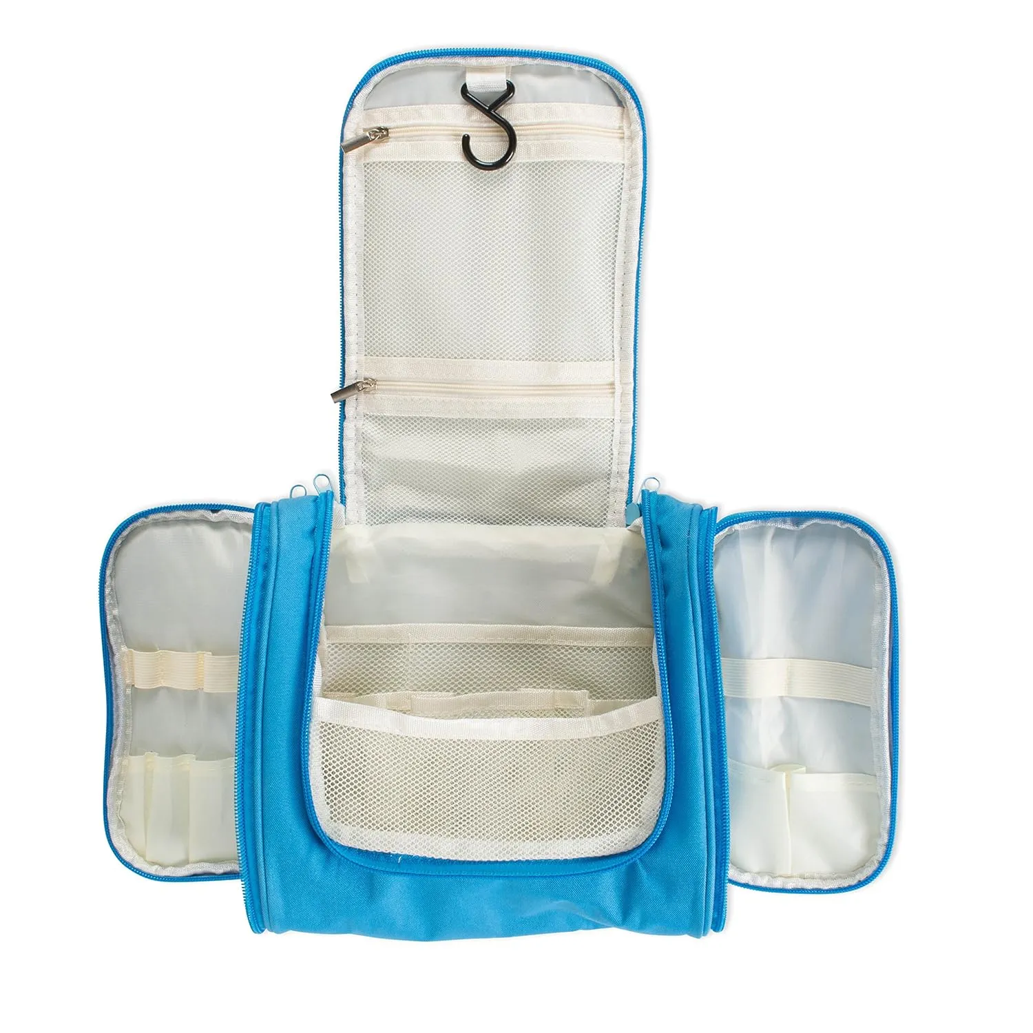 Travel Hanging Toiletry Bag for Men & Women, Perfect for Cosmetics, Makeup, Toiletry Organizer, Shaving Kit, and Large Essentials - Blue
