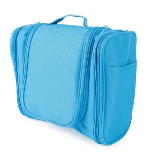 Travel Hanging Toiletry Bag for Men & Women, Perfect for Cosmetics, Makeup, Toiletry Organizer, Shaving Kit, and Large Essentials - Blue