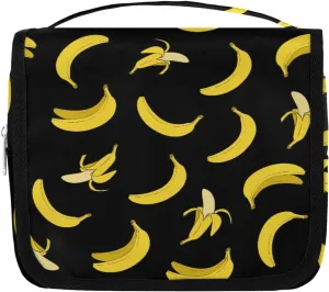 Travel Toiletry Bag for Boys Men, Banana Yellow Large Hanging Shaving Dopp Kit Waterproof Bathroom Toiletries Organizer Cosmetic Bags