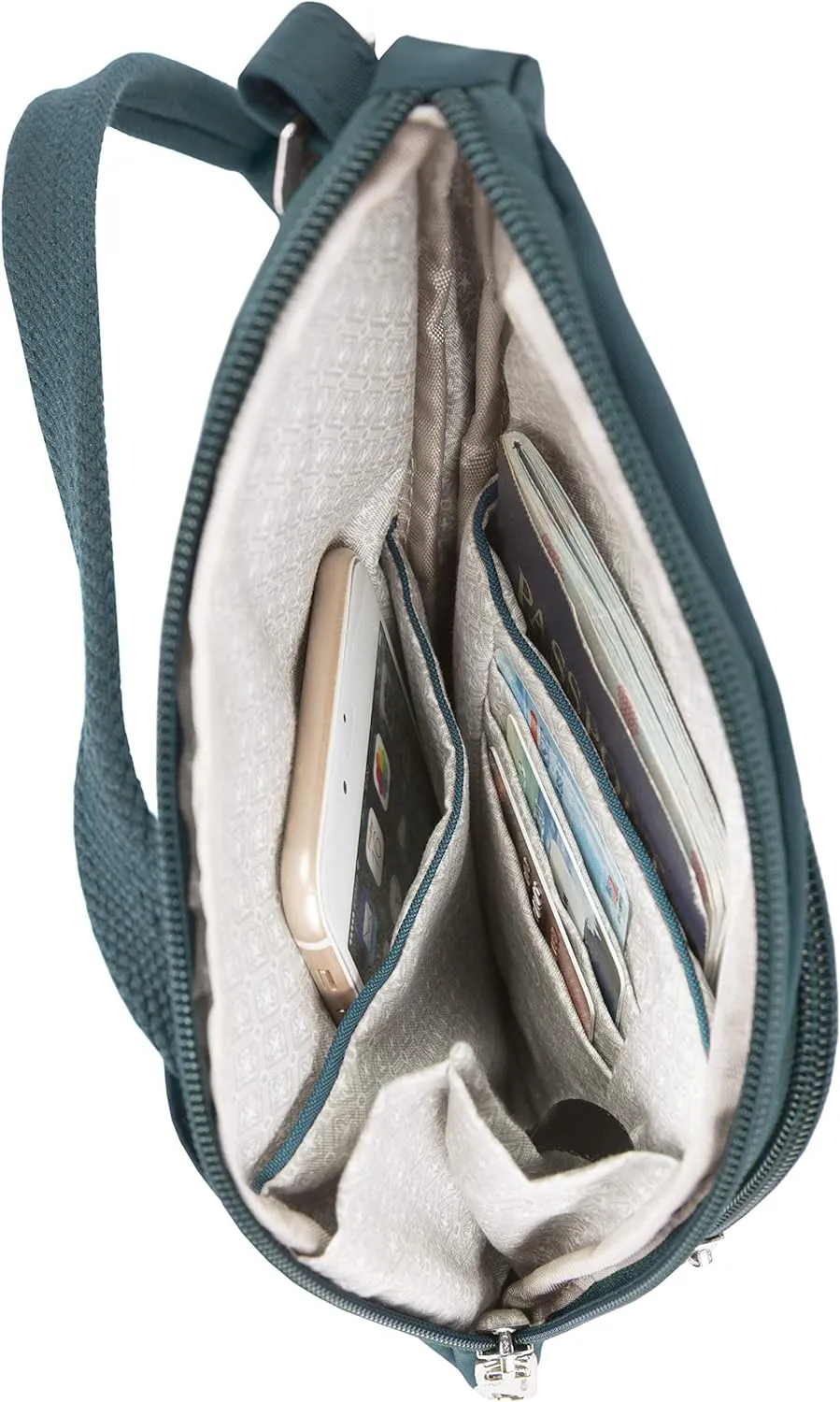 Travelon: Essentials - Anti-Theft - Compact Crossbody Bag - Peacock