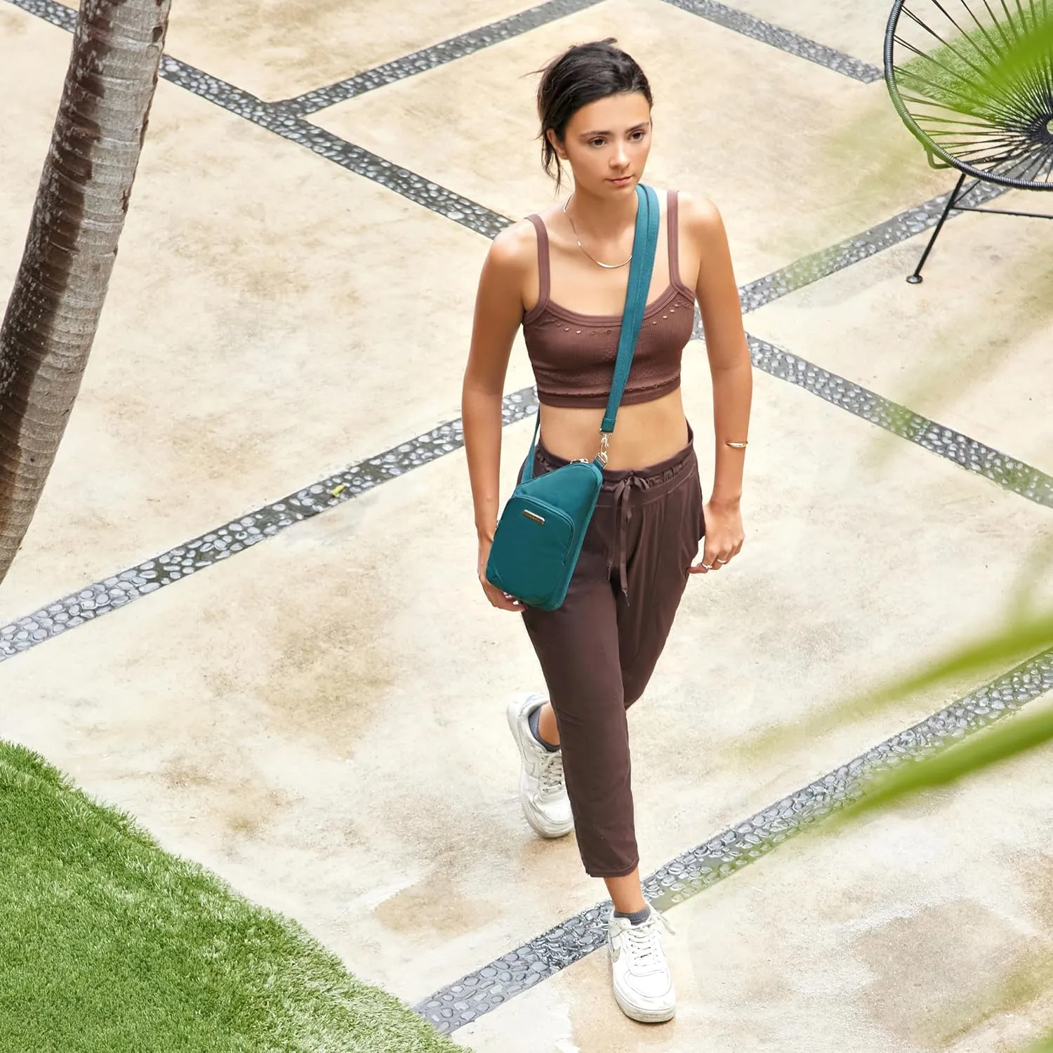 Travelon: Essentials - Anti-Theft - Compact Crossbody Bag - Smoke