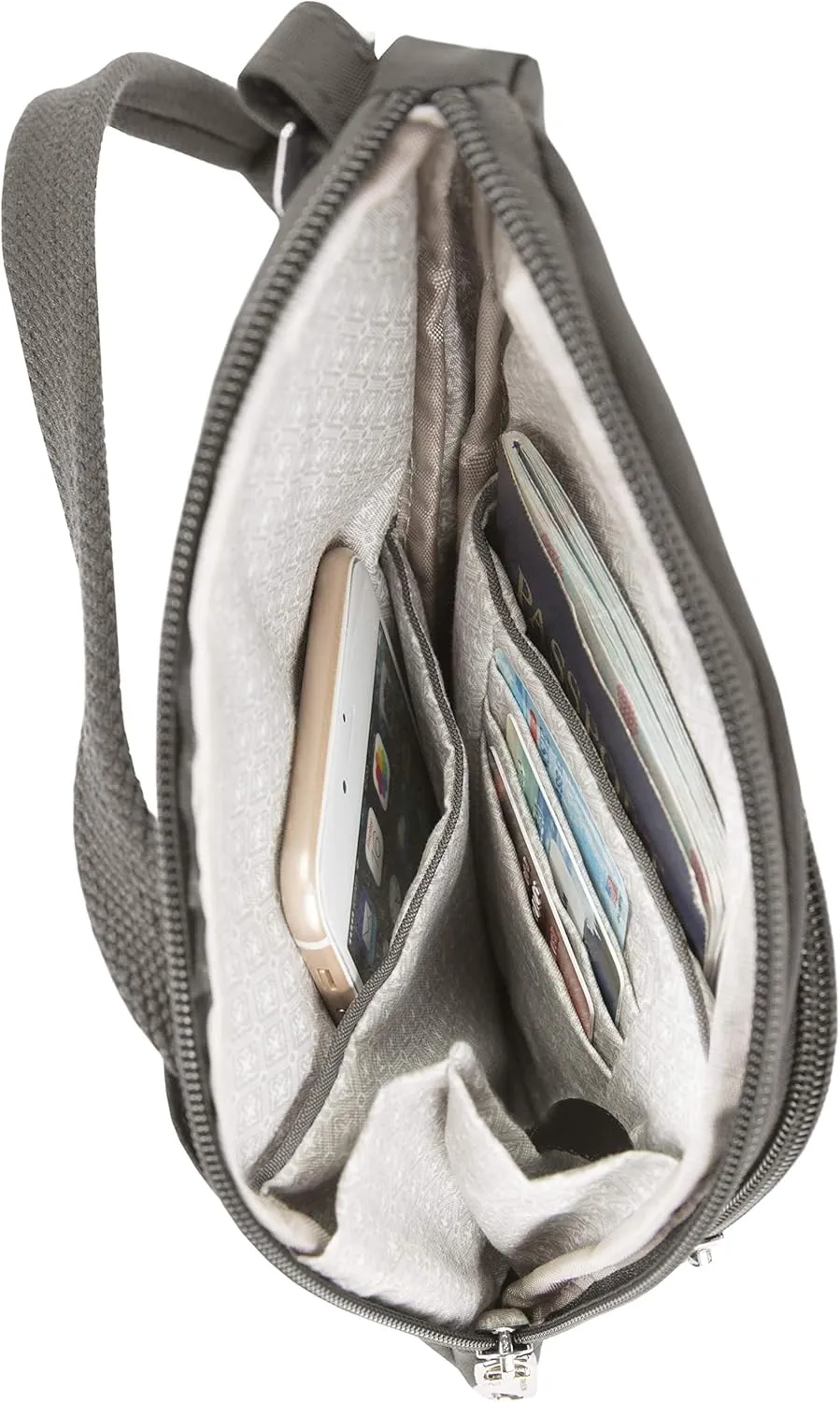 Travelon: Essentials - Anti-Theft - Compact Crossbody Bag - Smoke