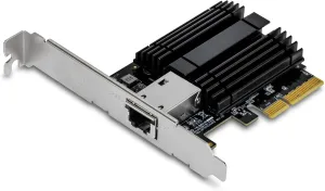 TRENDnet 10G PCIe Network Adapter, TEG-10GECTX, Convert a PCI Express Slot Into a 10 Gigabit Ethernet Port, 802.1Q VLAN Tagging, Windows and Windows Server Support