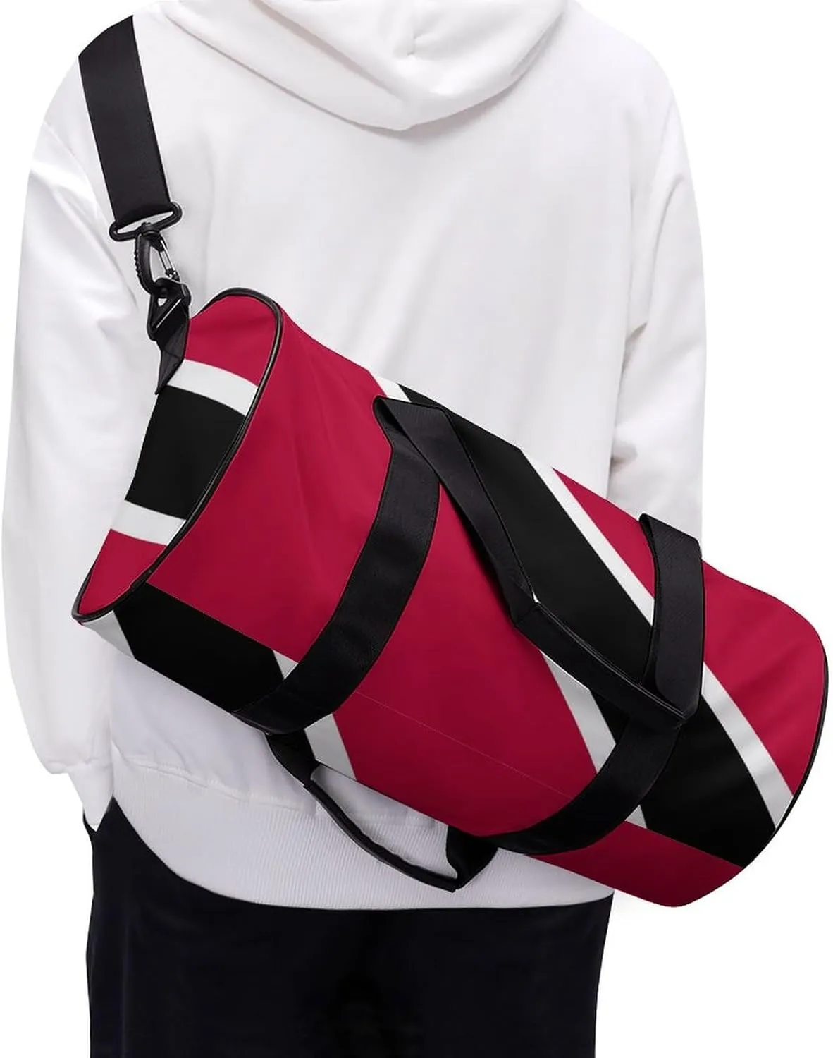 Trinidad Tobago Flag Gym Duffle Bag for Boys Girls with Wet Pocket Sports Weekender Travel Carry On
