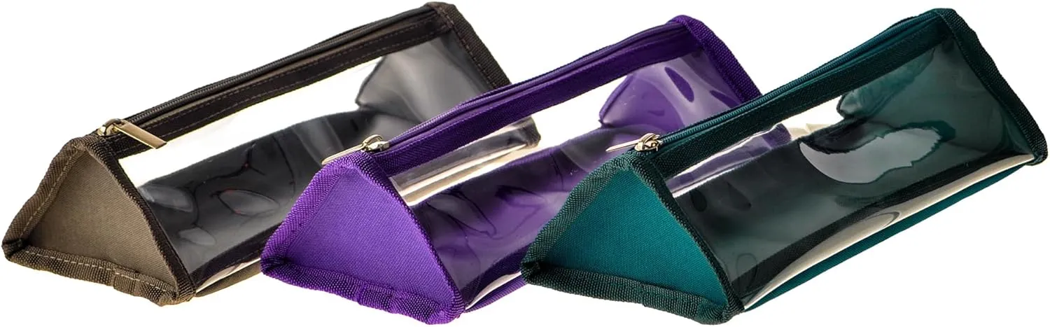 TSA Approved Clear Toiletry Shaving Bag 3 Pack 3 colors Transparent Vinyl Makeup Bag See Through Travel Cosmetic Bag Carry-on Travel accessories Essentails Packing Orgnaizer for Men & Women