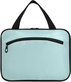 Turquoise hanging mens toiletry bag with hook, designer accessories snack bag for travel must haves travel bolsas para maquillaje L
