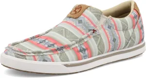 Twisted X Women's Hooey Slip-On Loper, Moc Toe, Pink Multi, 7.5 M