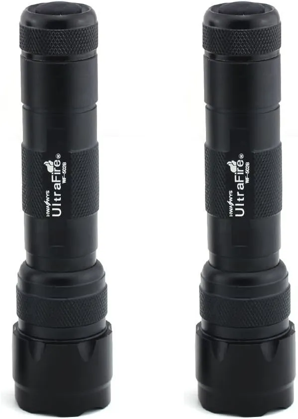 Ultrafire WF502B LED Flashlight 1000 Lumen Flashlight Torch 5 Mode Portable Flashlights (2 pack)